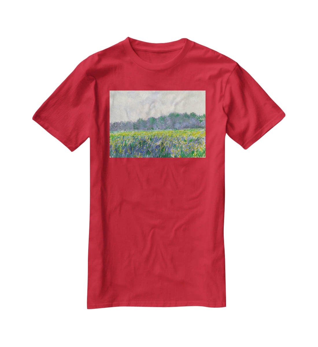 Field of Yellow Irises by Monet T-Shirt - Canvas Art Rocks - 4