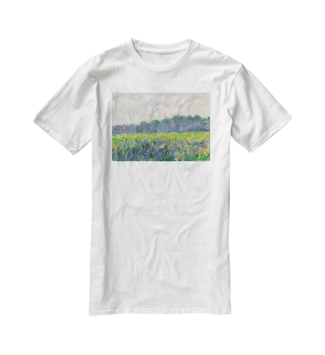 Field of Yellow Irises by Monet T-Shirt - Canvas Art Rocks - 5
