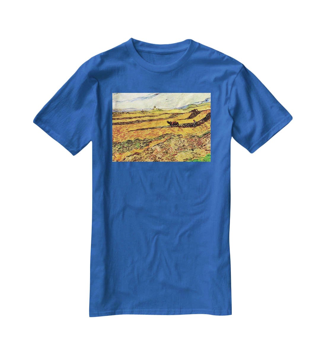 Field with Ploughman and Mill by Van Gogh T-Shirt - Canvas Art Rocks - 2