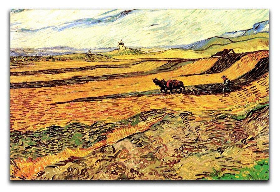 Field with Ploughman and Mill by Van Gogh Canvas Print & Poster  - Canvas Art Rocks - 1