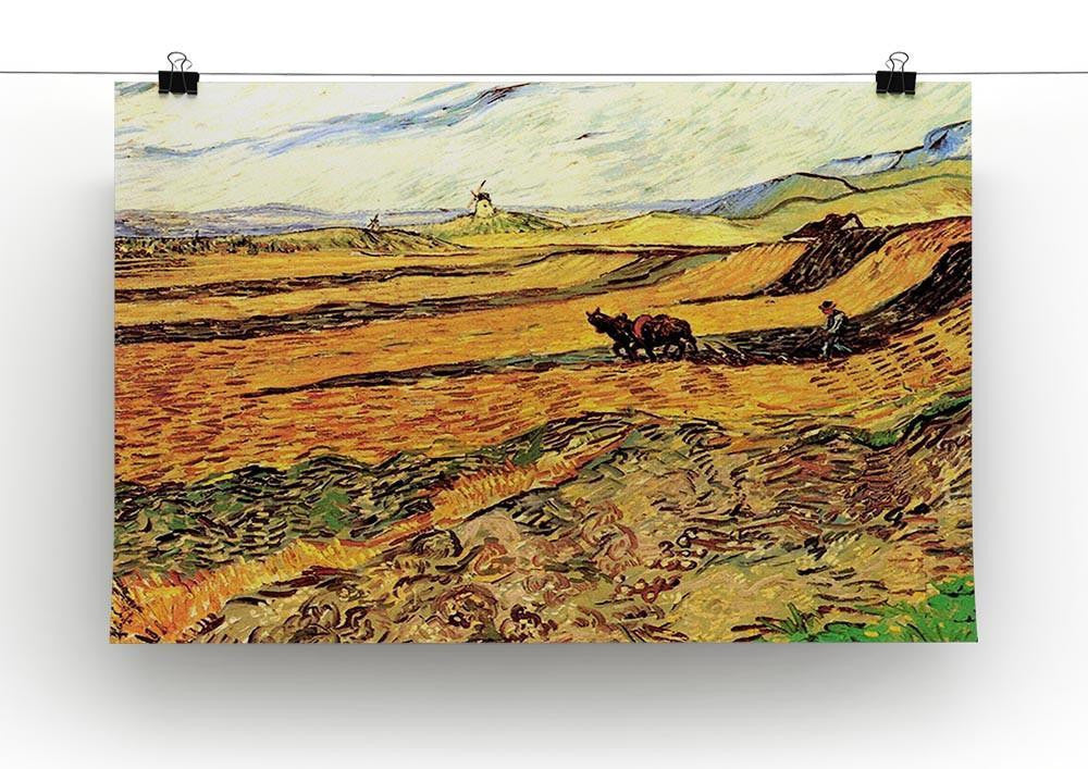 Field with Ploughman and Mill by Van Gogh Canvas Print & Poster - Canvas Art Rocks - 2