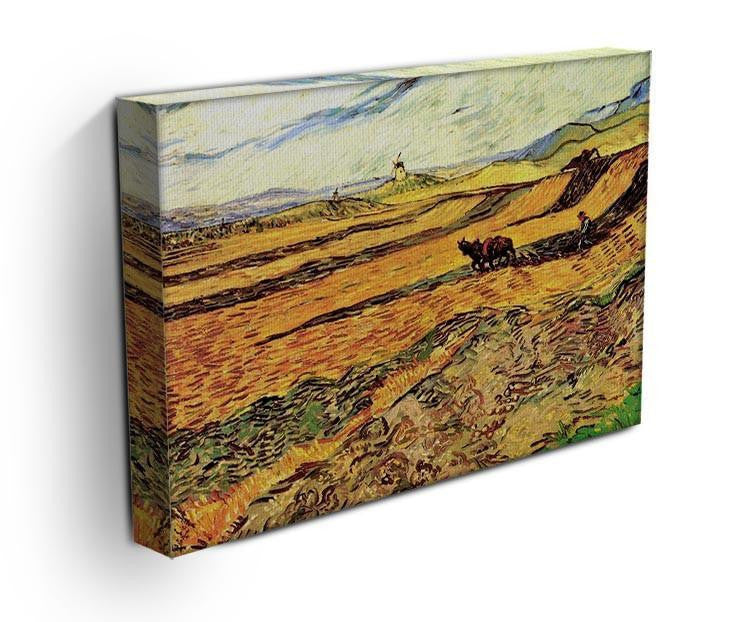 Field with Ploughman and Mill by Van Gogh Canvas Print & Poster - Canvas Art Rocks - 3
