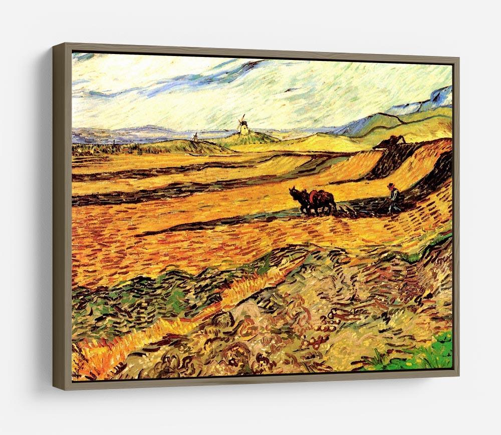 Field with Ploughman and Mill by Van Gogh HD Metal Print