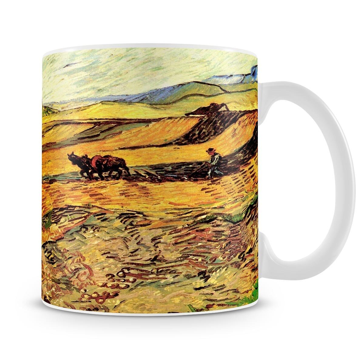 Field with Ploughman and Mill by Van Gogh Mug - Canvas Art Rocks - 4