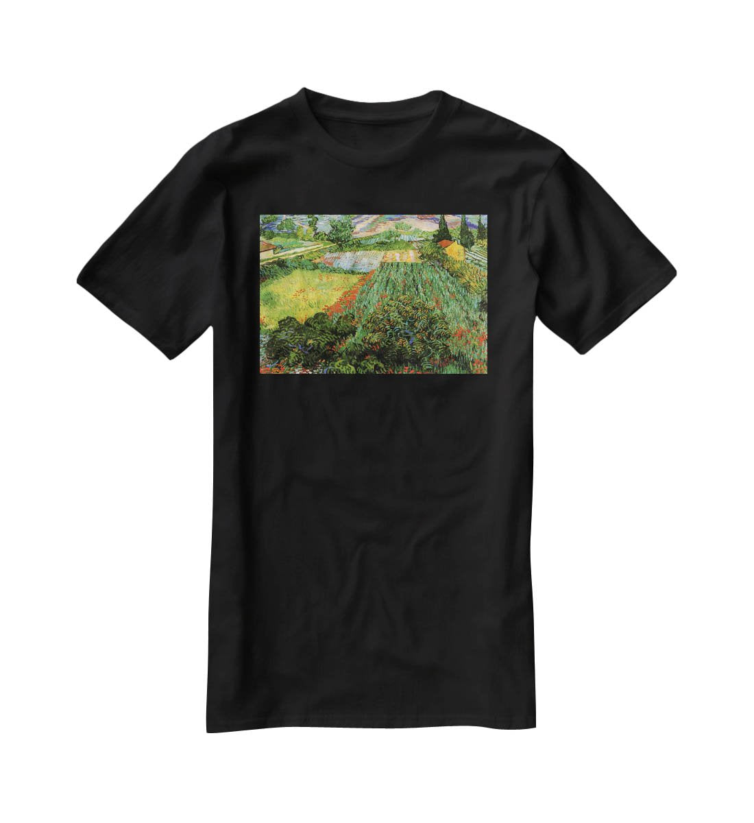 Field with Poppies by Van Gogh T-Shirt - Canvas Art Rocks - 1