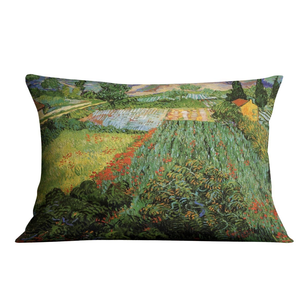 Field with Poppies by Van Gogh Throw Pillow