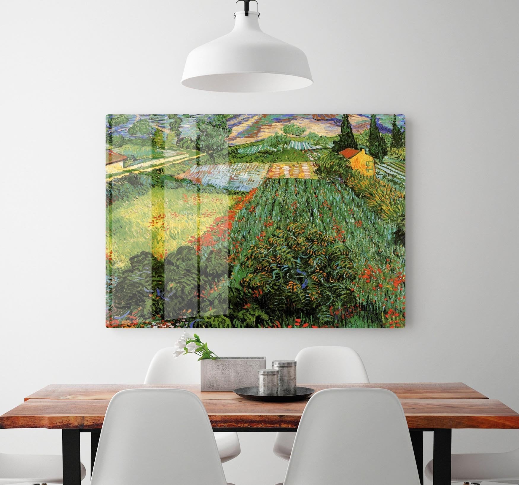 Field with Poppies by Van Gogh HD Metal Print
