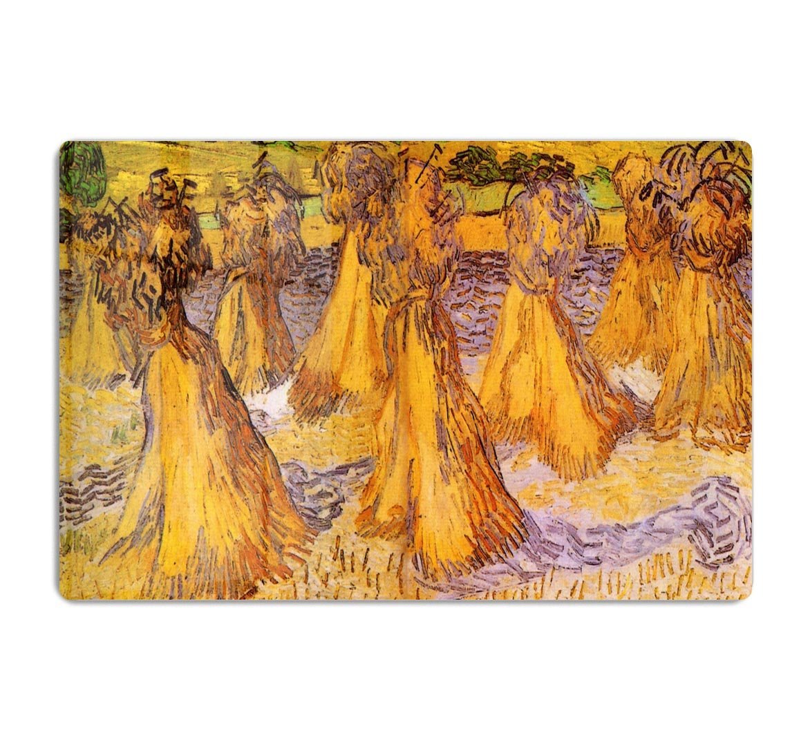 Field with Stacks of Wheat by Van Gogh HD Metal Print