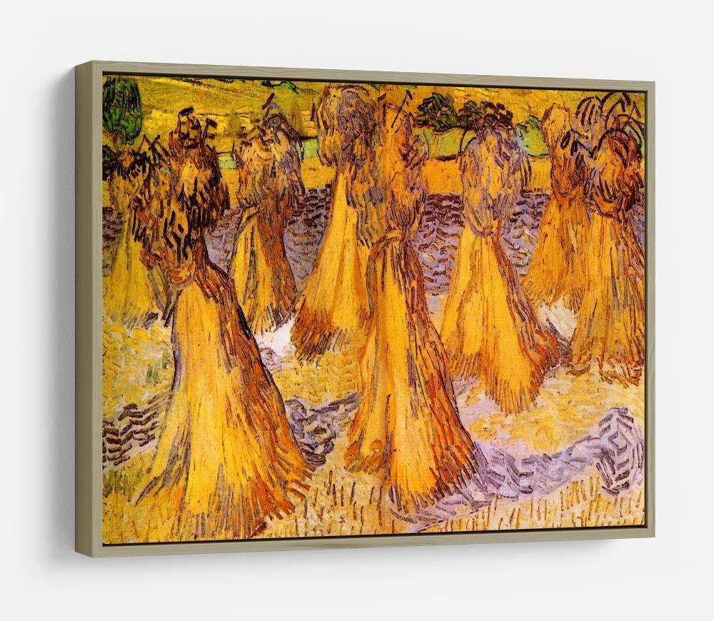 Field with Stacks of Wheat by Van Gogh HD Metal Print