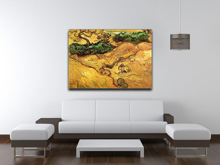Field with Two Rabbits by Van Gogh Canvas Print & Poster - Canvas Art Rocks - 4