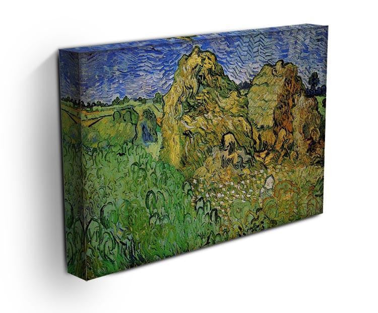 Field with Wheat Stacks by Van Gogh Canvas Print & Poster - Canvas Art Rocks - 3