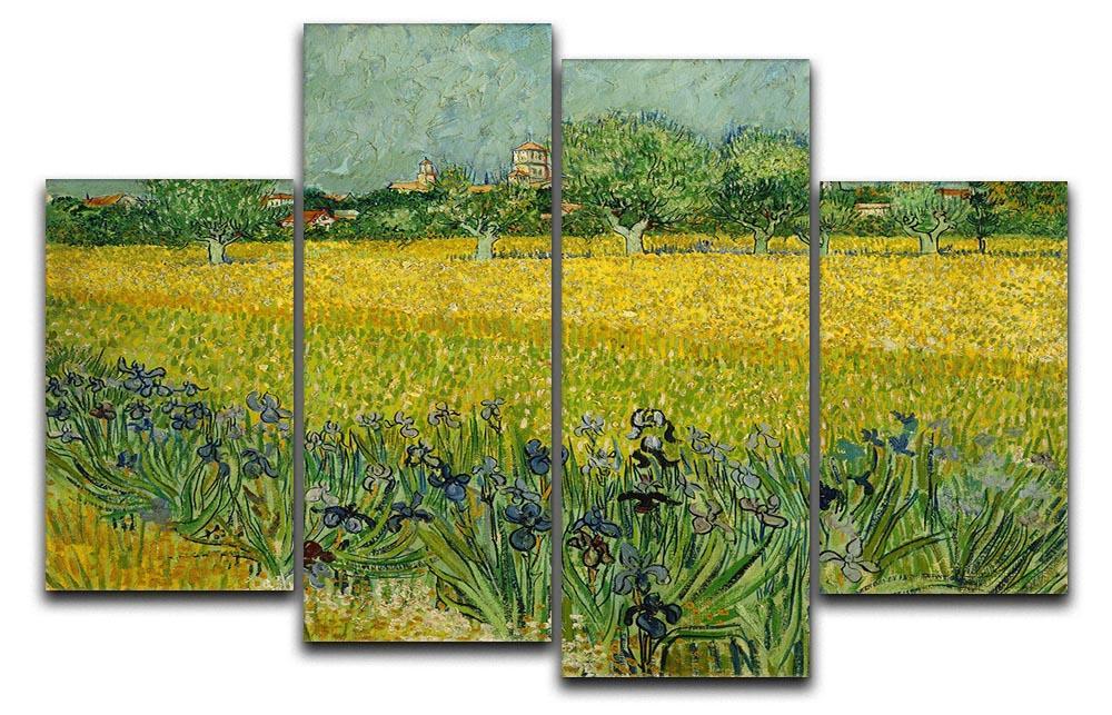 Field with flowers near Arles 4 Split Panel Canvas  - Canvas Art Rocks - 1