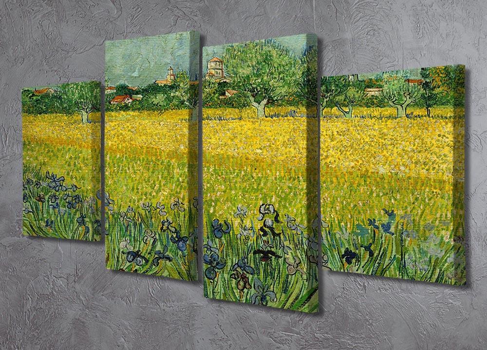 Field with flowers near Arles 4 Split Panel Canvas - Canvas Art Rocks - 2
