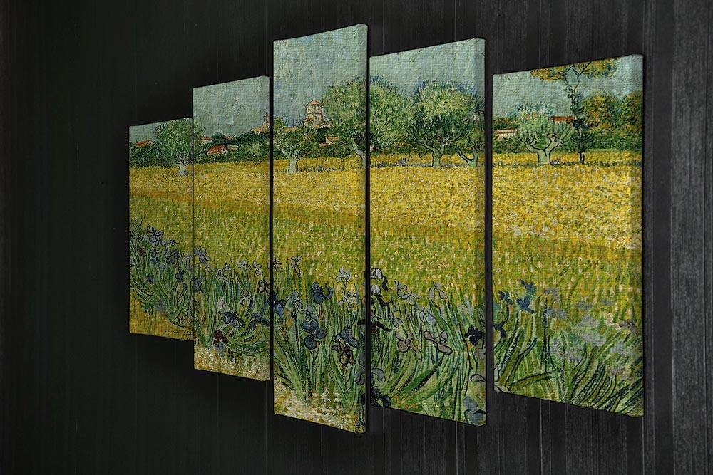 Field with flowers near Arles 5 Split Panel Canvas - Canvas Art Rocks - 2