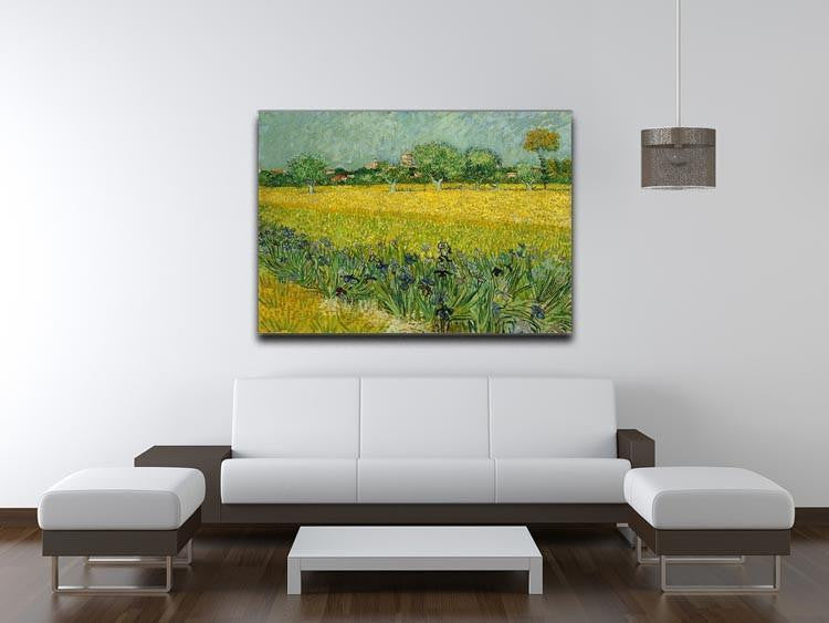Field with flowers near Arles Canvas Print & Poster - Canvas Art Rocks - 4
