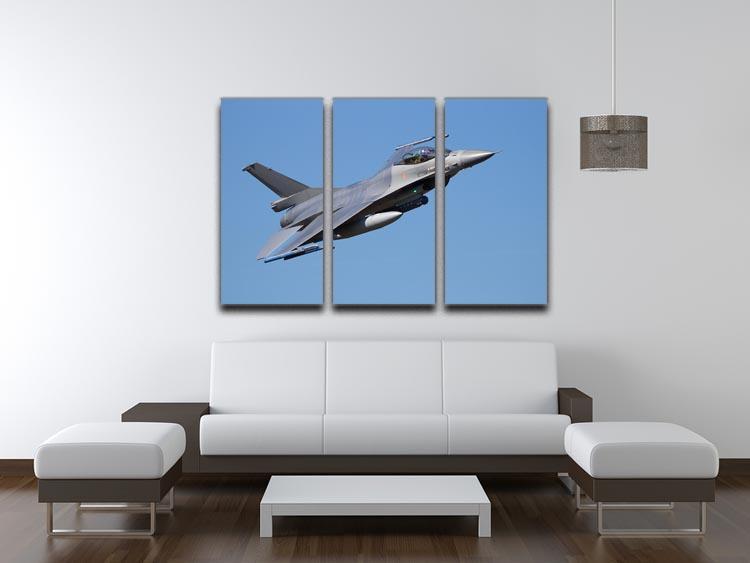 Fighter jet flyby 3 Split Panel Canvas Print - Canvas Art Rocks - 3
