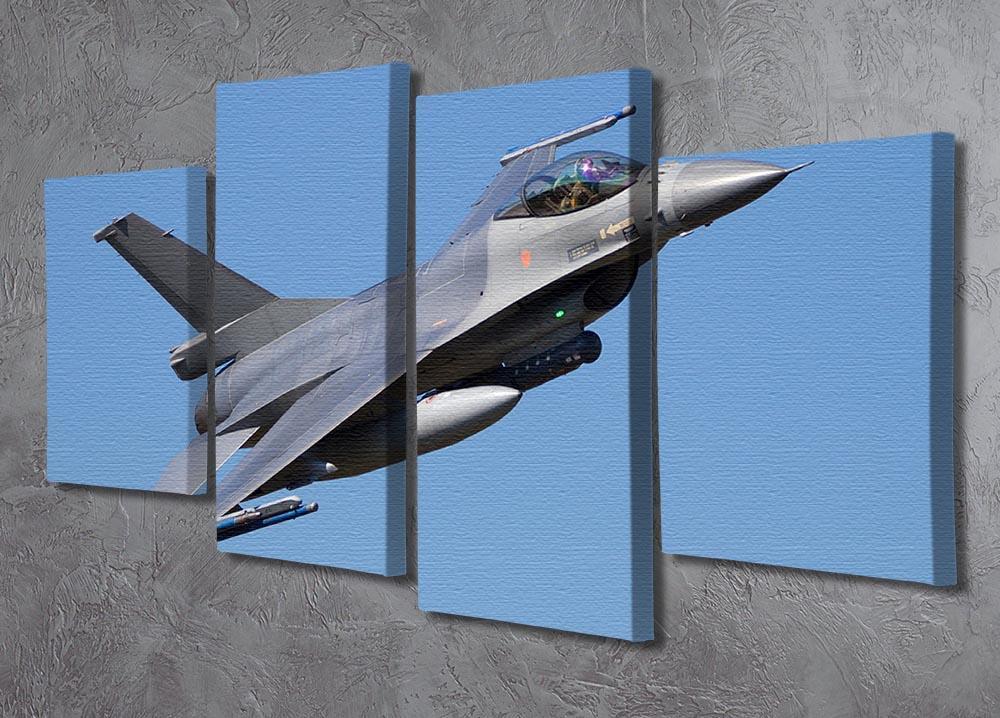 Fighter jet flyby 4 Split Panel Canvas  - Canvas Art Rocks - 2