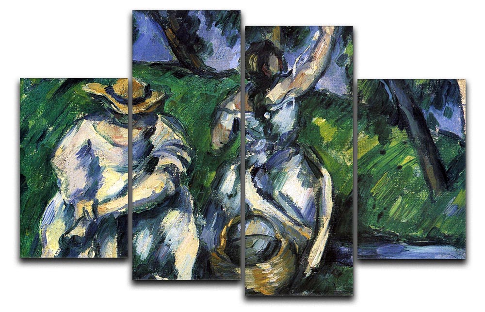 Figures by Cezanne 4 Split Panel Canvas - Canvas Art Rocks - 1