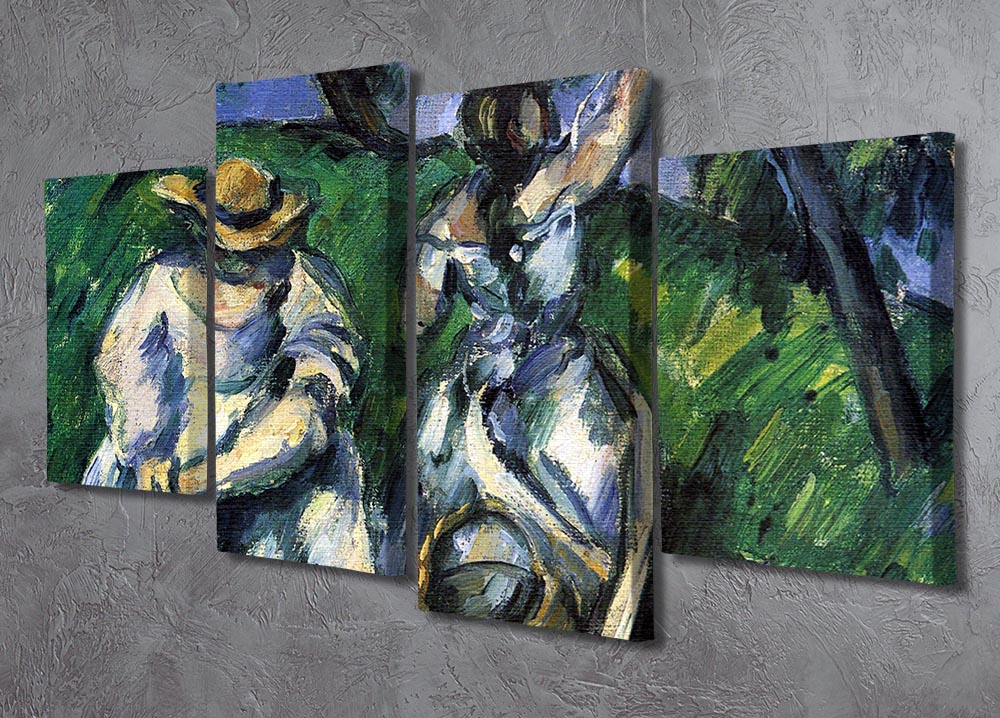 Figures by Cezanne 4 Split Panel Canvas - Canvas Art Rocks - 2