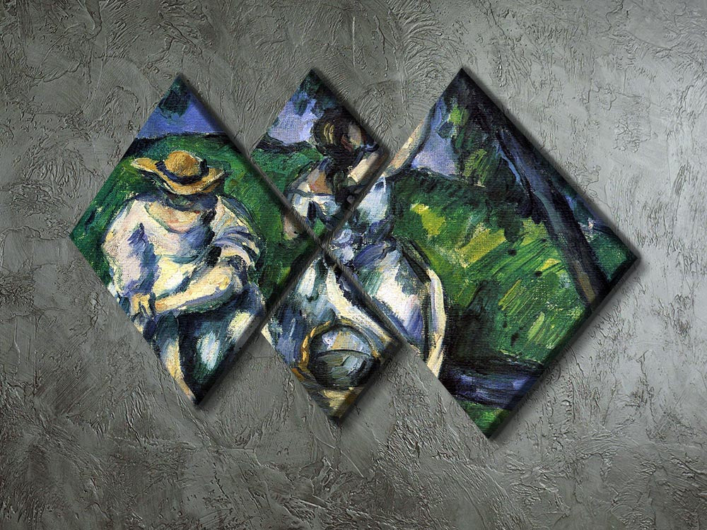Figures by Cezanne 4 Square Multi Panel Canvas - Canvas Art Rocks - 2