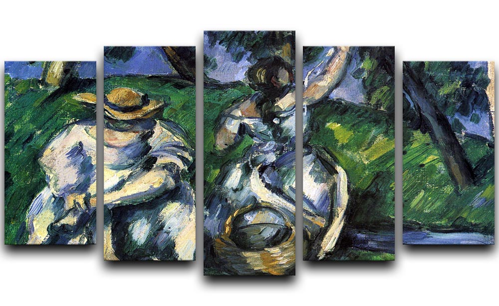 Figures by Cezanne 5 Split Panel Canvas - Canvas Art Rocks - 1