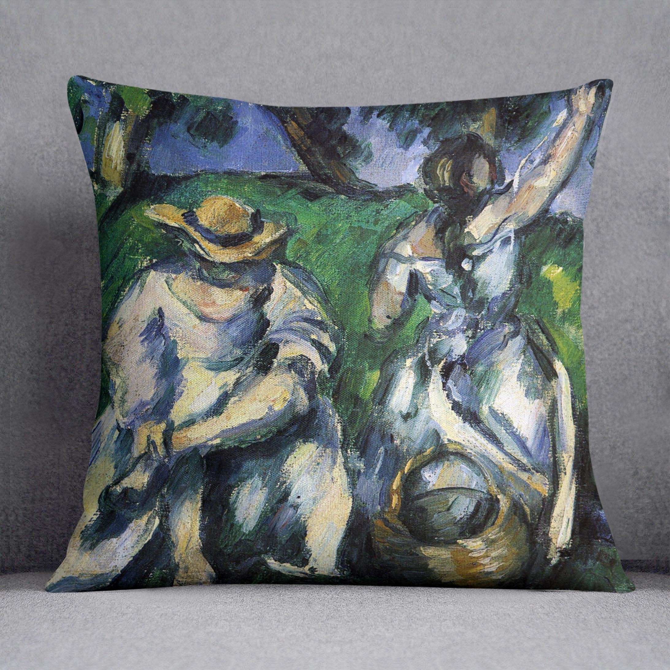 Figures by Cezanne Cushion - Canvas Art Rocks - 1