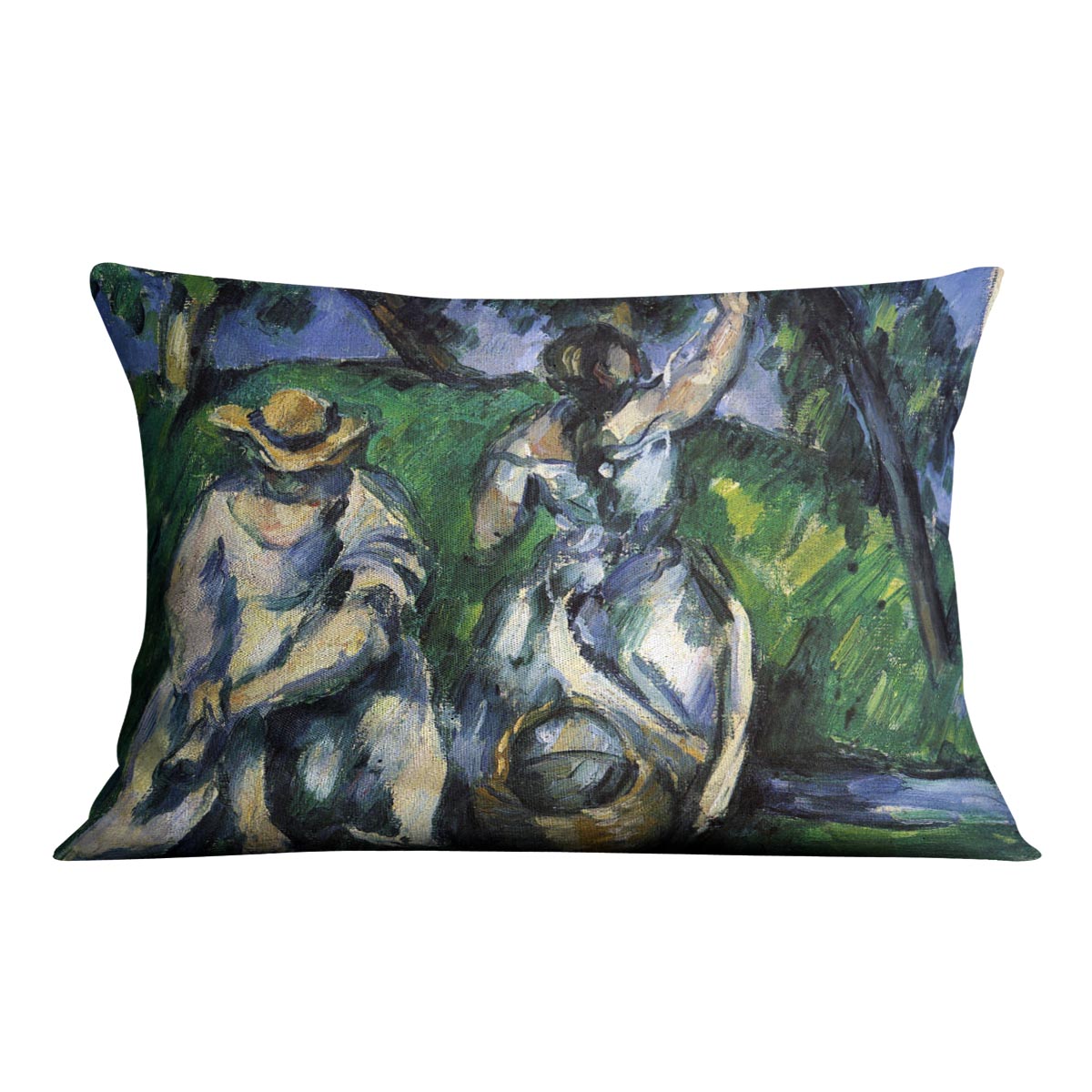 Figures by Cezanne Cushion - Canvas Art Rocks - 4