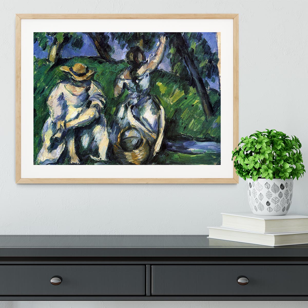 Figures by Cezanne Framed Print - Canvas Art Rocks - 3