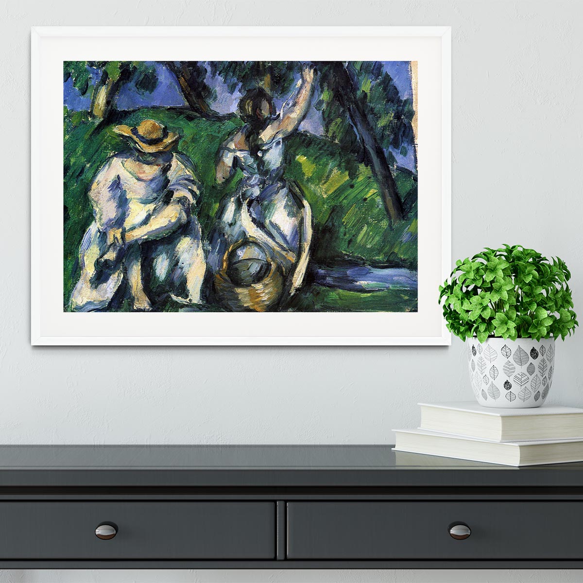 Figures by Cezanne Framed Print - Canvas Art Rocks - 5