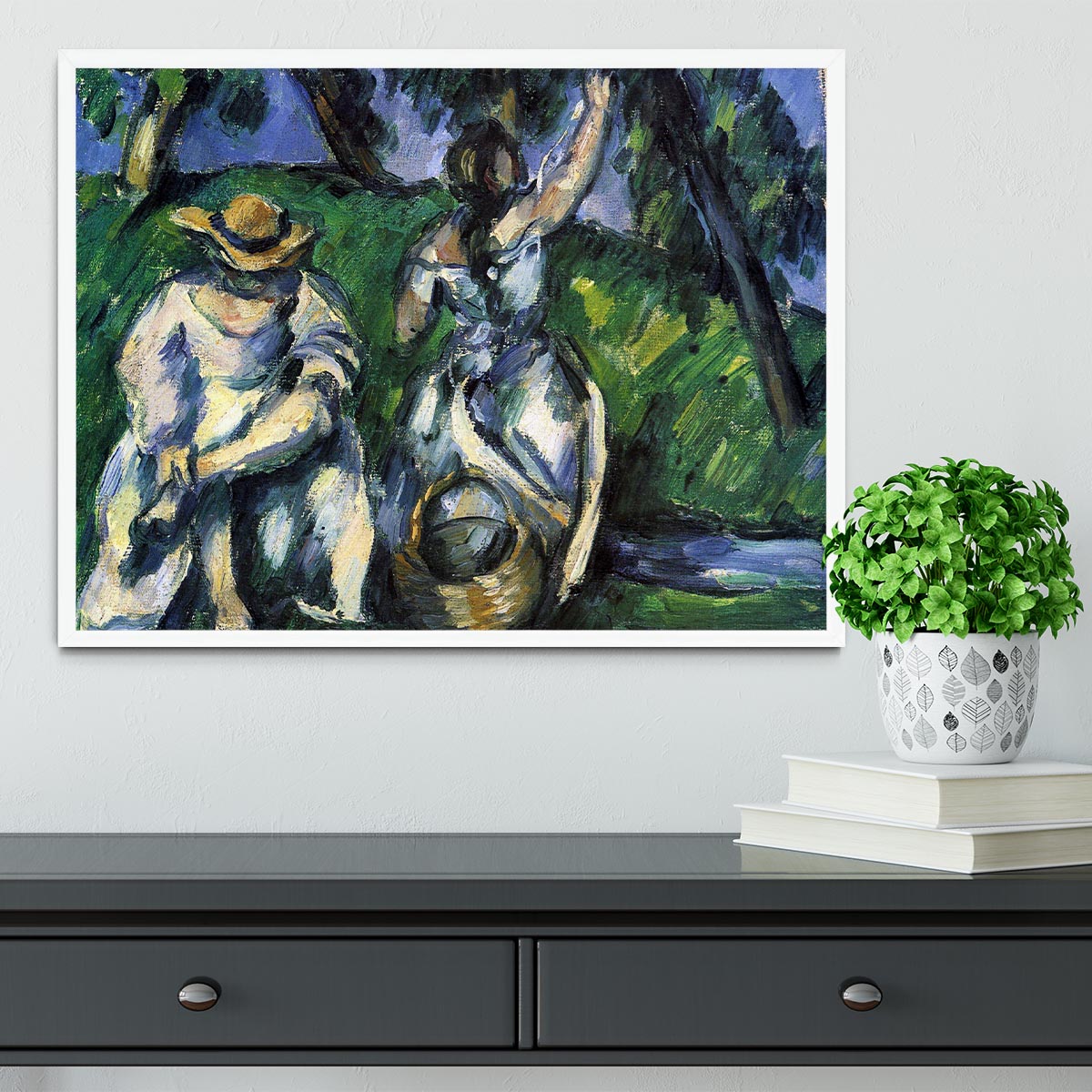 Figures by Cezanne Framed Print - Canvas Art Rocks -6