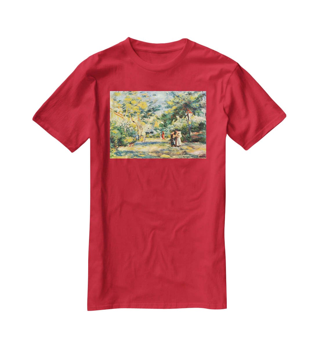 Figures in the garden by Renoir T-Shirt - Canvas Art Rocks - 4