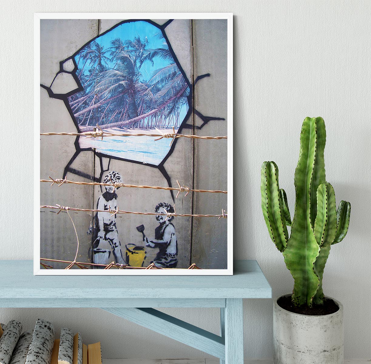 Banksy Finding Paradise Framed Print