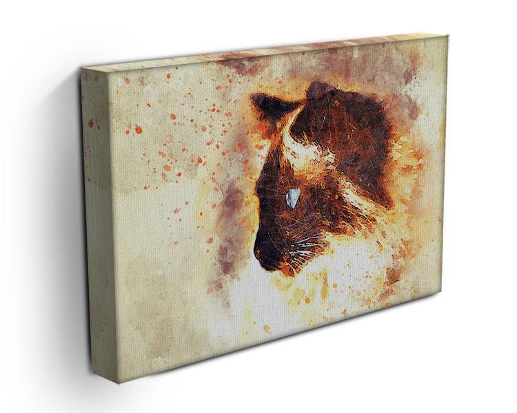 Fire Cat Painting Canvas Print or Poster - Canvas Art Rocks - 3