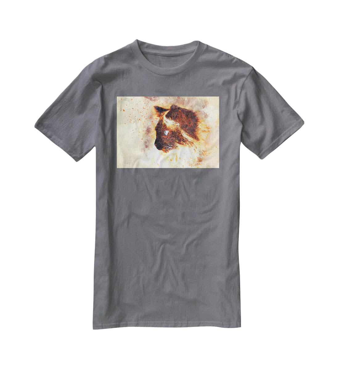 Fire Cat Painting T-Shirt - Canvas Art Rocks - 3