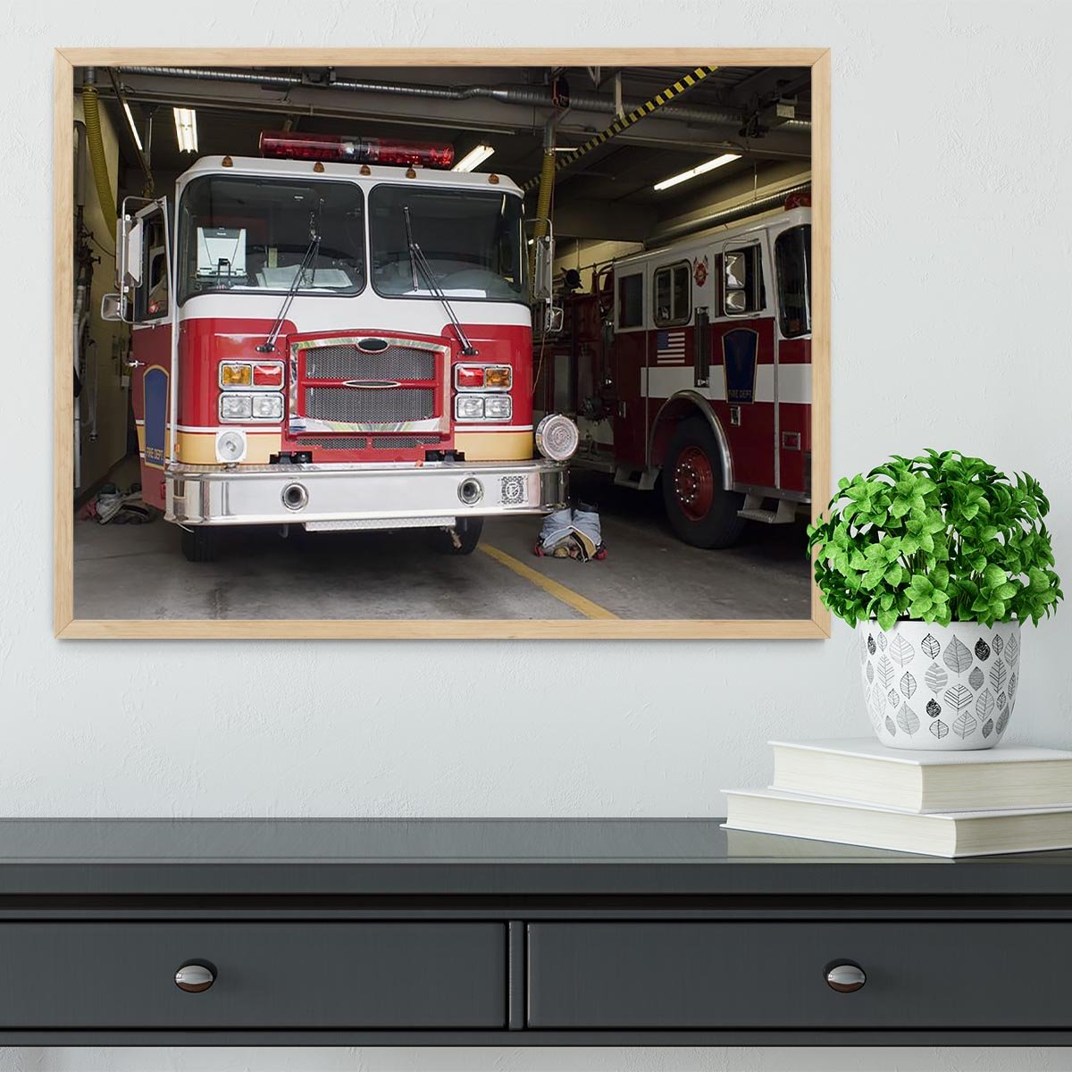 Fire Truck Framed Print - Canvas Art Rocks - 4
