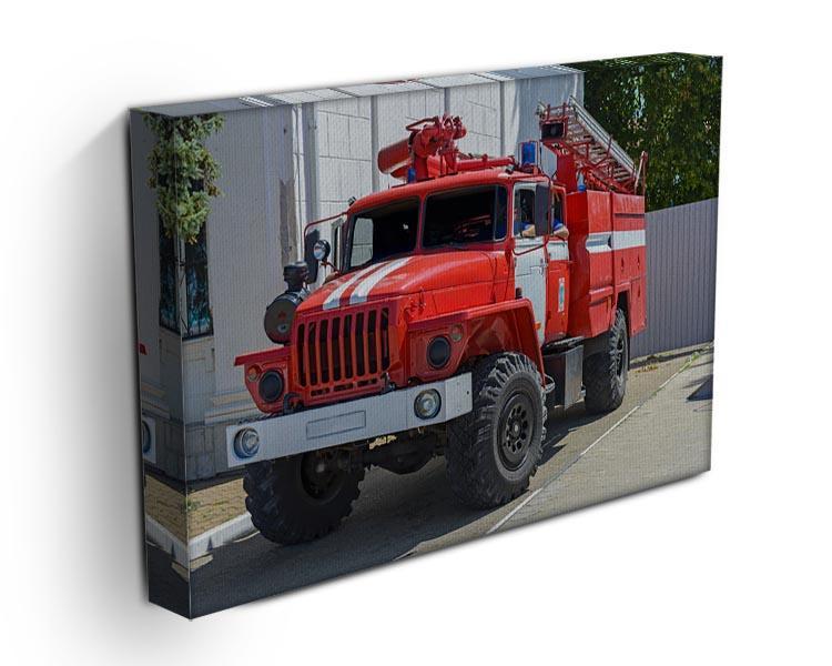 Fire Truck In The City Canvas Print or Poster - Canvas Art Rocks - 3