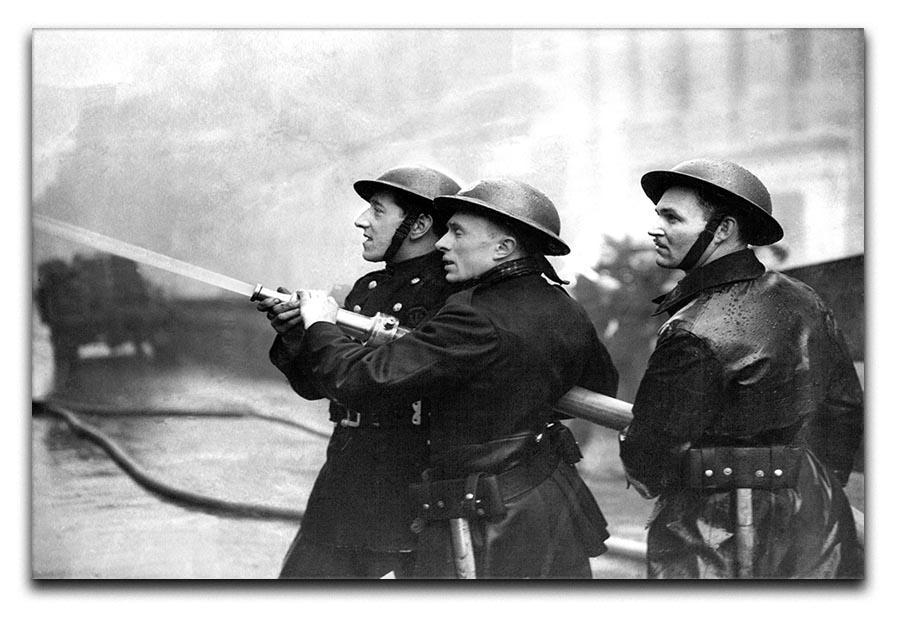 Firefighters morning after air raids London Canvas Print or Poster  - Canvas Art Rocks - 1