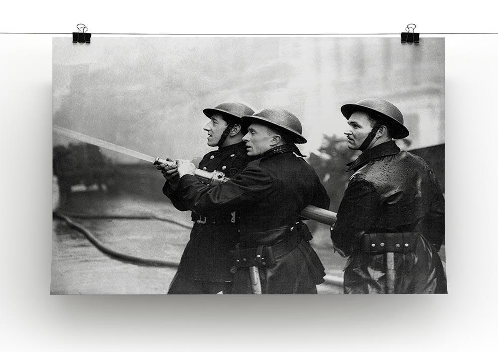 Firefighters morning after air raids London Canvas Print or Poster - Canvas Art Rocks - 2