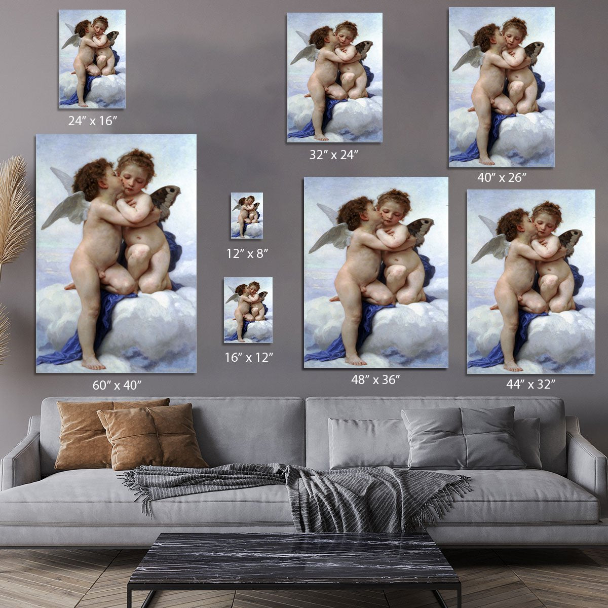 First Kiss By Bouguereau Canvas Print or Poster