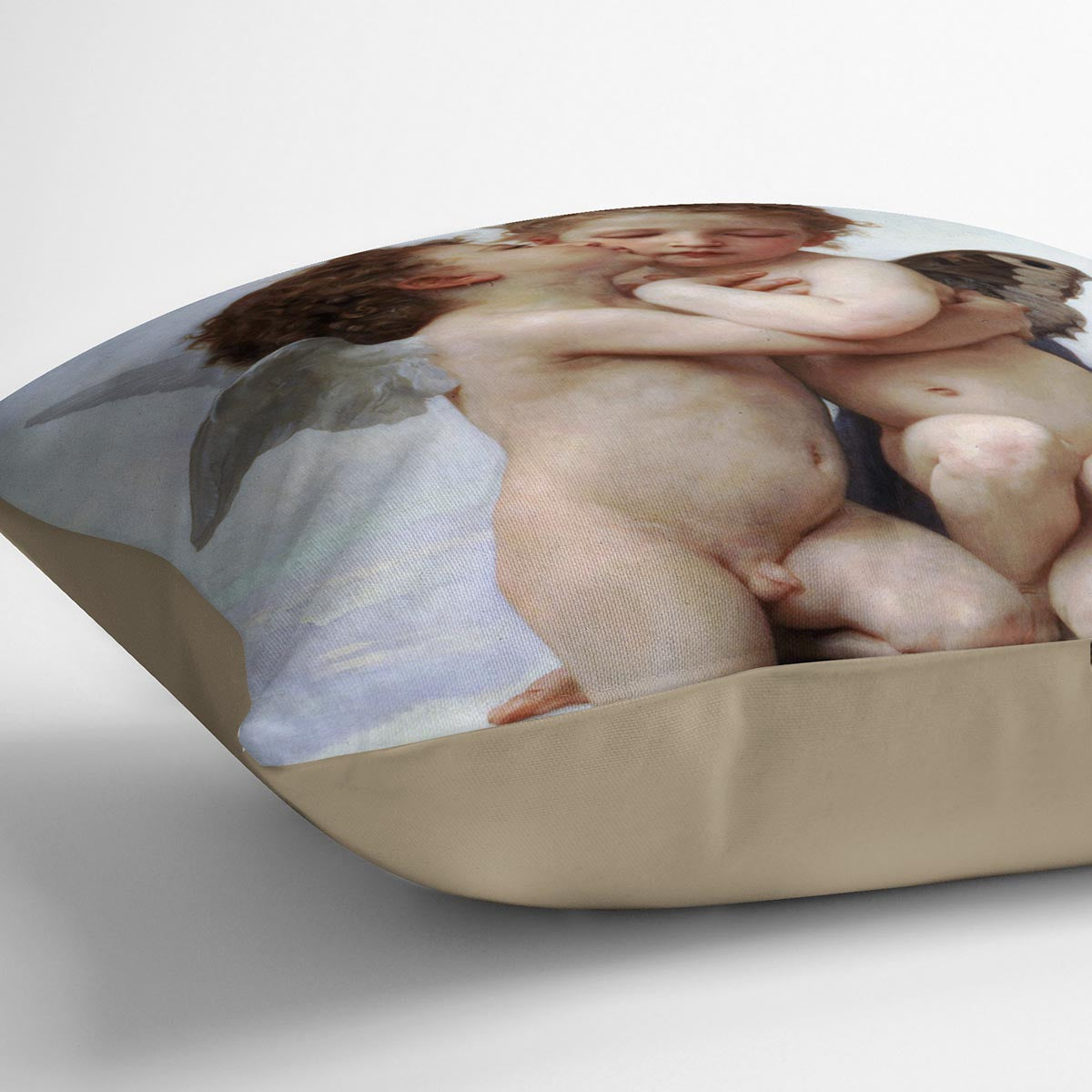 First Kiss By Bouguereau Cushion
