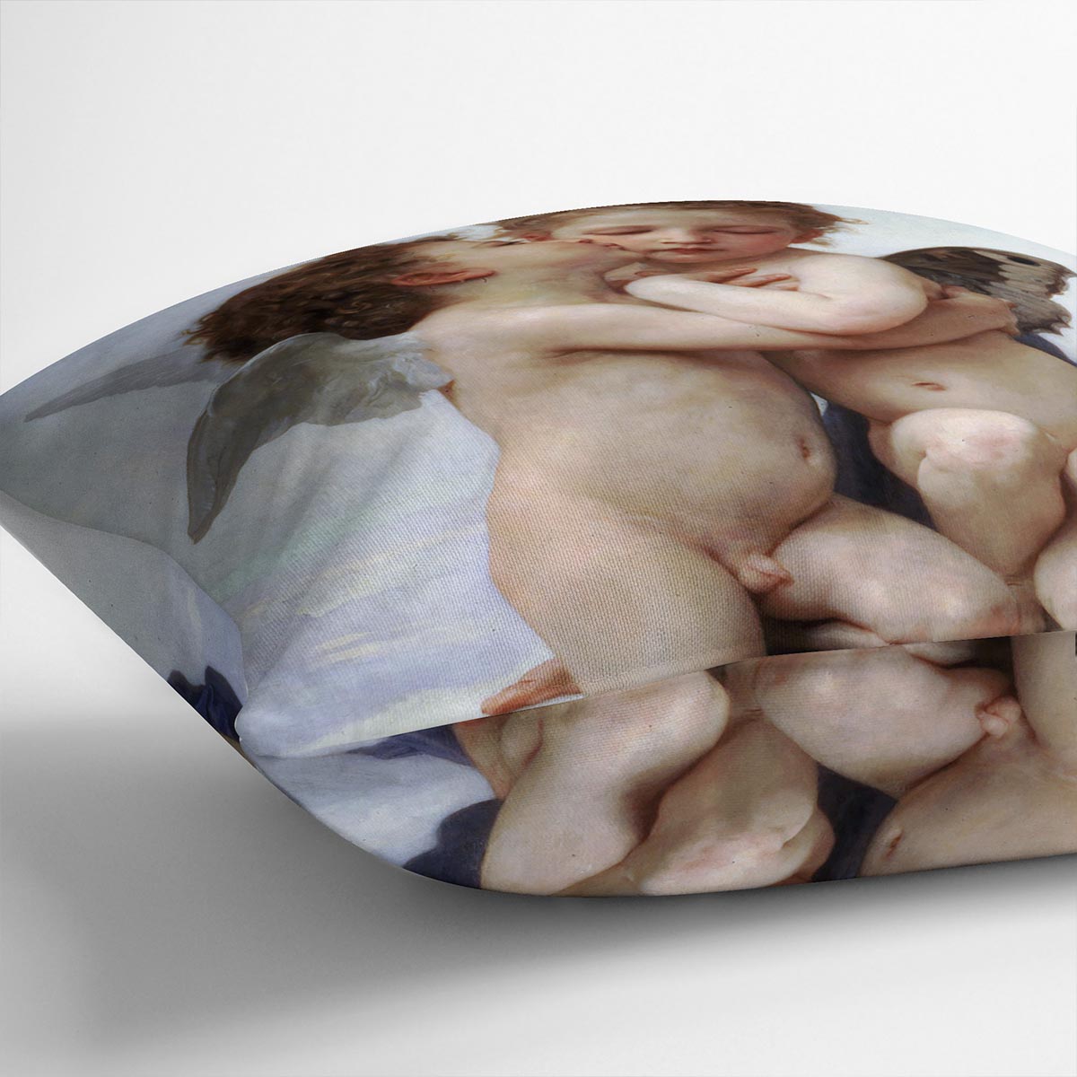 First Kiss By Bouguereau Cushion