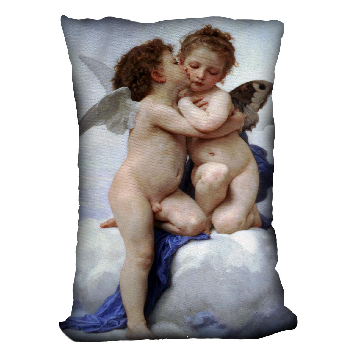 First Kiss By Bouguereau Cushion