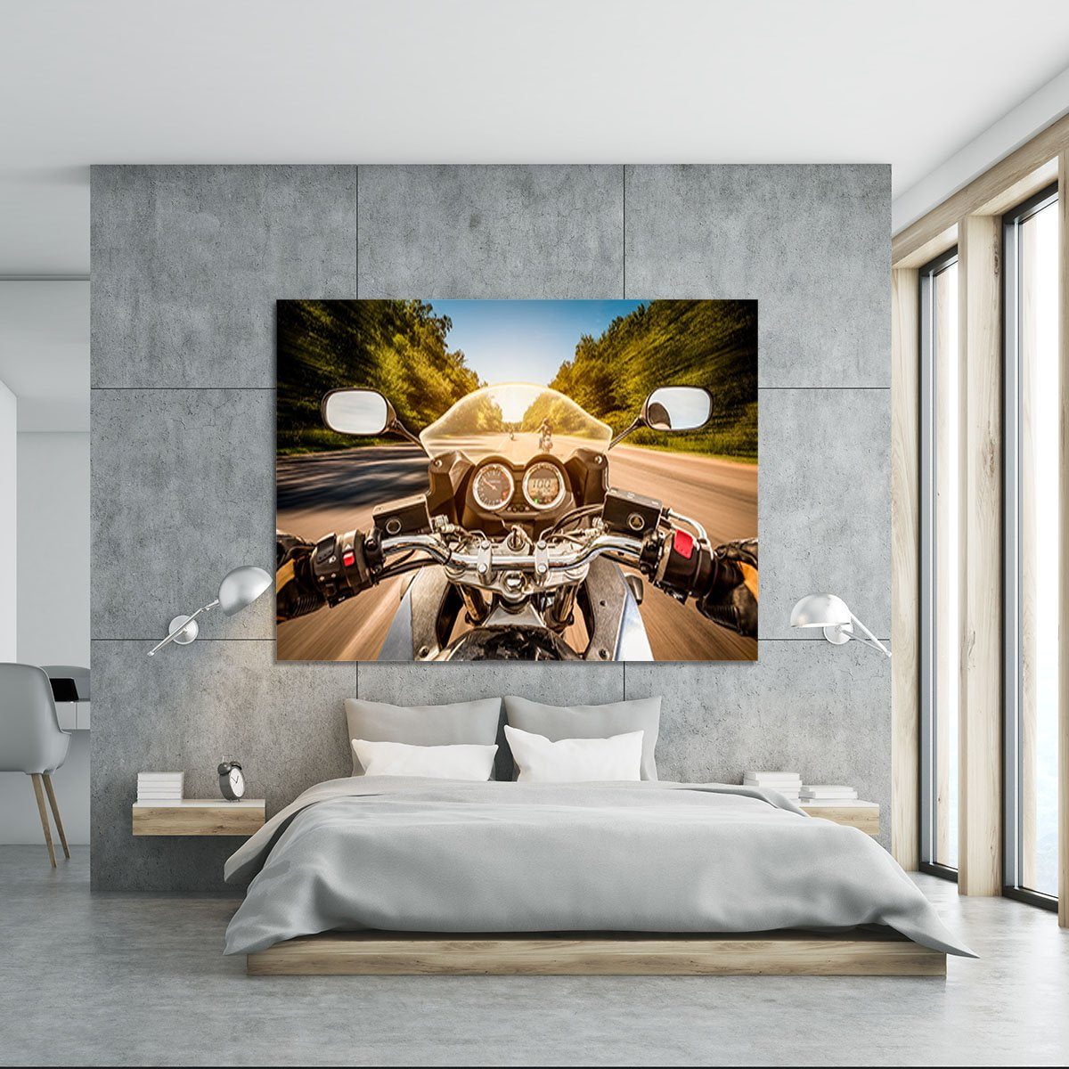 First Person Motorbike Ride Canvas Print or Poster