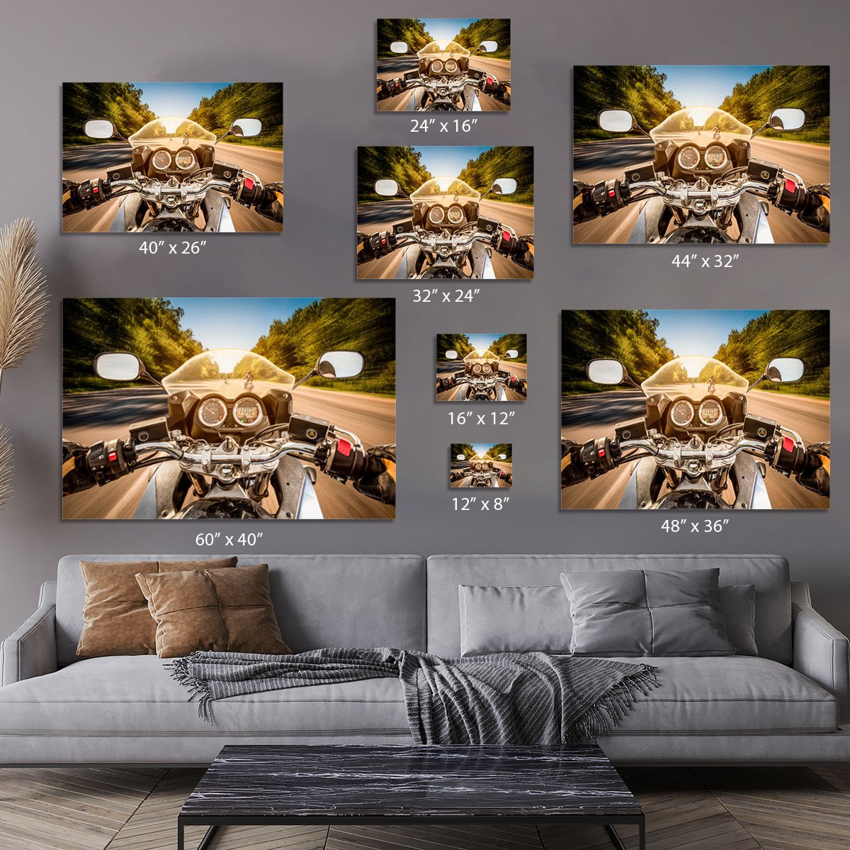 First Person Motorbike Ride Canvas Print or Poster
