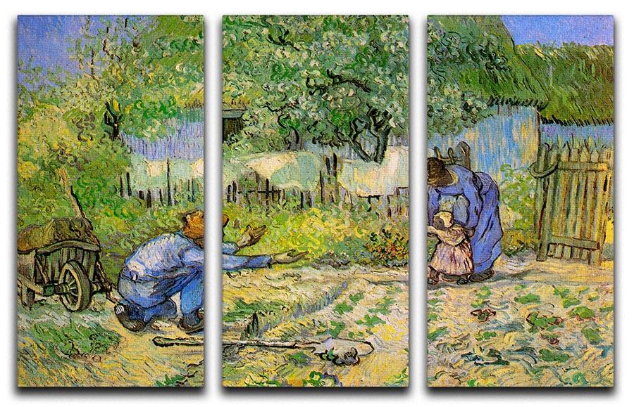 First Steps by Van Gogh 3 Split Panel Canvas Print - Canvas Art Rocks - 4