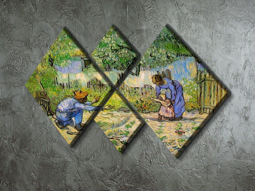 First Steps by Van Gogh 4 Square Multi Panel Canvas - Canvas Art Rocks - 2