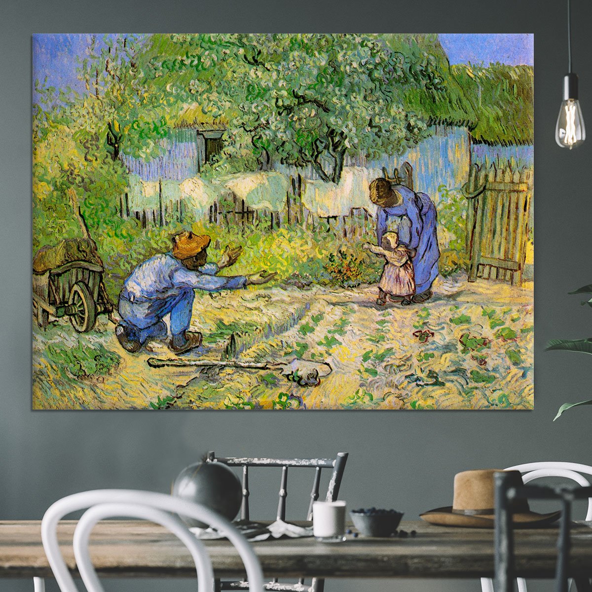 First Steps by Van Gogh Canvas Print or Poster