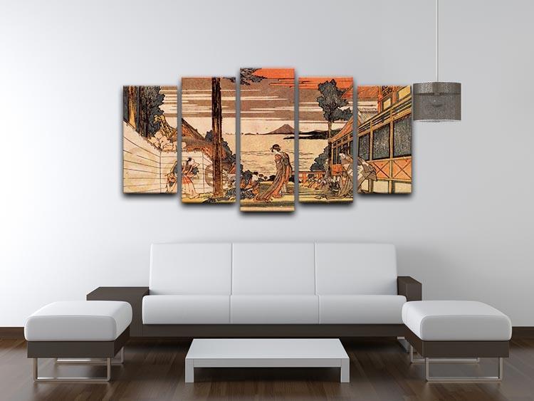 First act by Hokusai 5 Split Panel Canvas - Canvas Art Rocks - 3