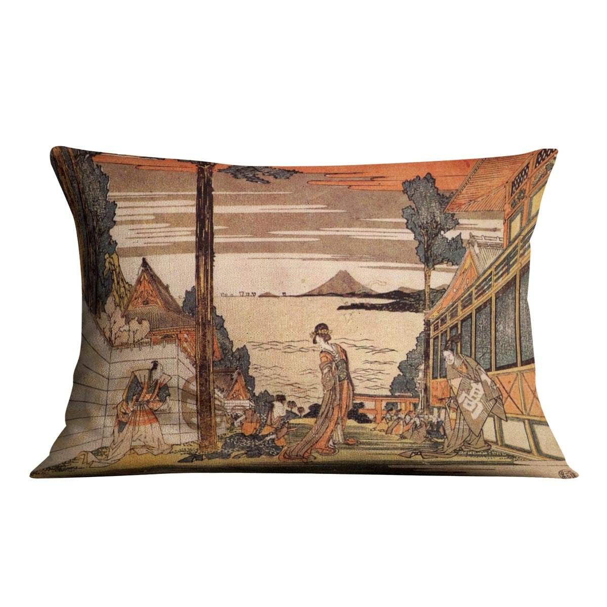 First act by Hokusai Throw Pillow