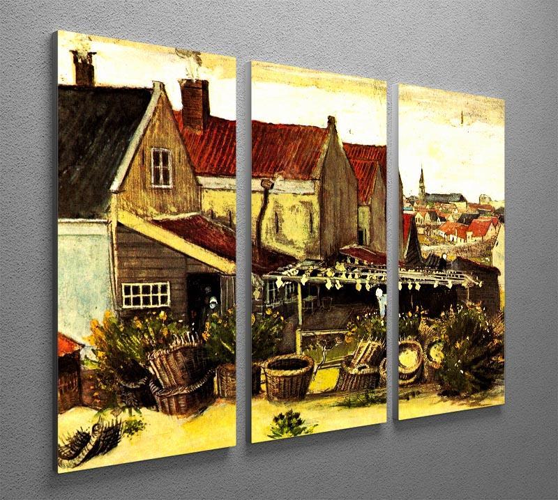 Fish-Drying Barn by Van Gogh 3 Split Panel Canvas Print - Canvas Art Rocks - 4